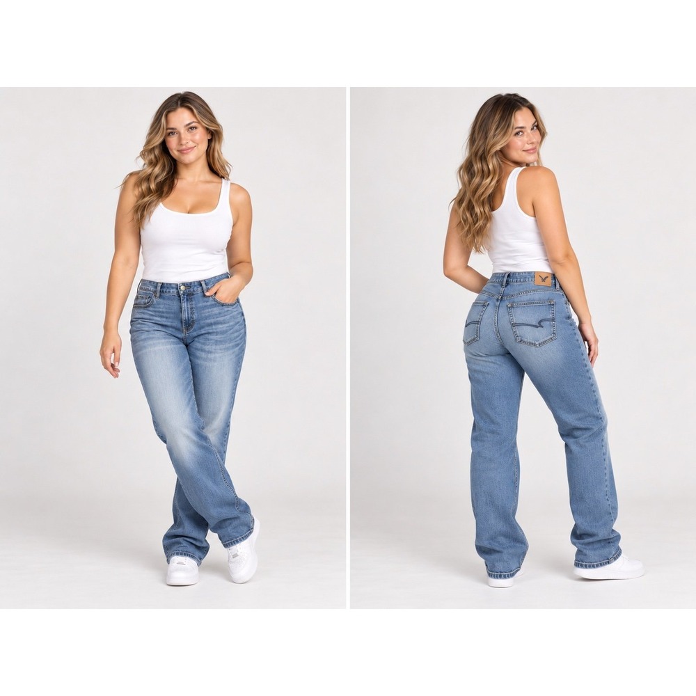 American Eagle Favorite Boyfriend Super Stretch Jeans Womens 18 Regular Blue
